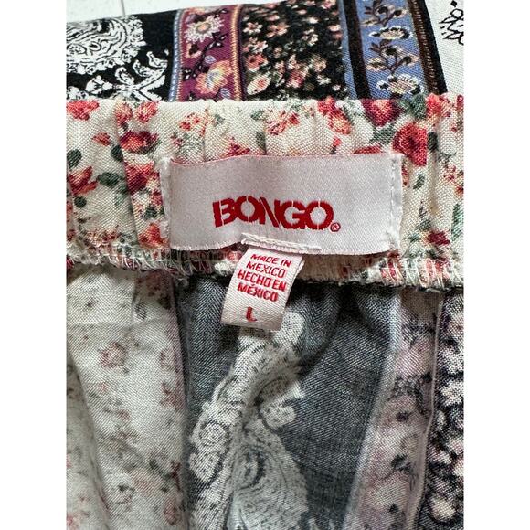 Bongo Skirt Womens Large Black Maxi Floral Boho Beachy Festival Hippie Summer - Picture 4 of 9